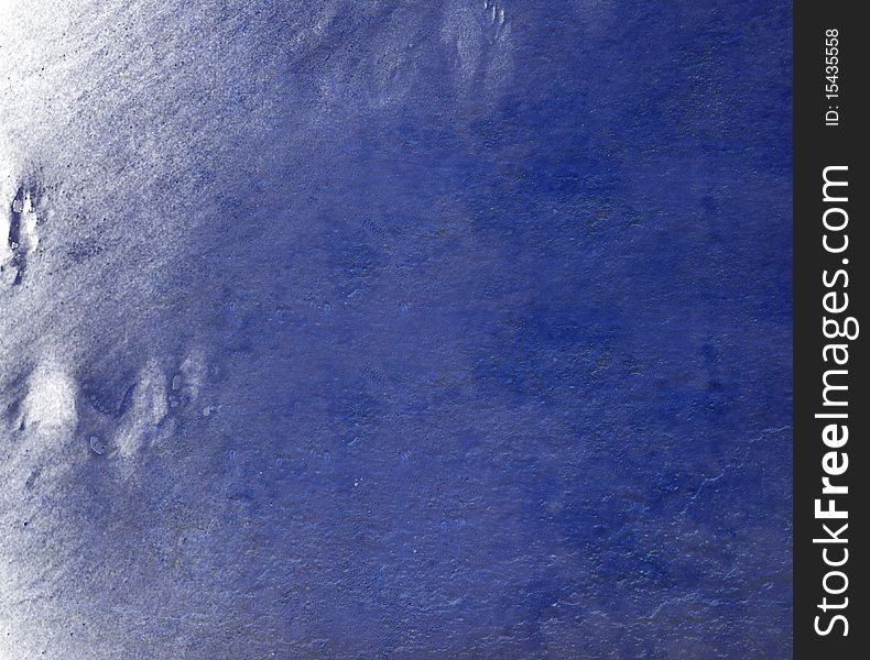 Blue cloudy paint wall