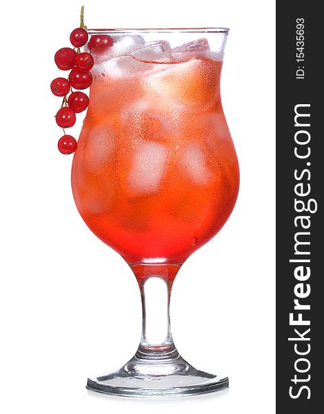 Red Cocktail With Red Currant