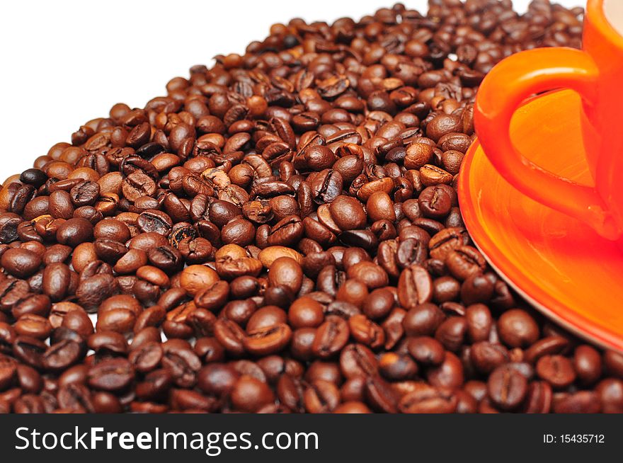 Coffee Cup On The Beans