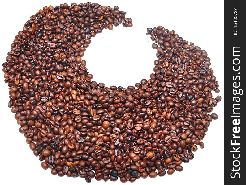 Background of aromatic roasted brown coffee bean. Background of aromatic roasted brown coffee bean