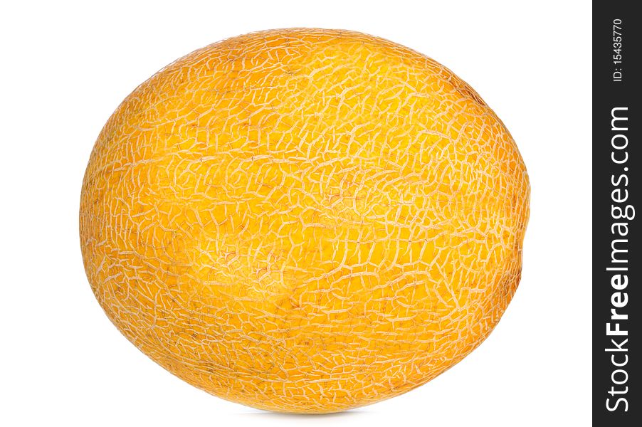 Yellow melon on white background