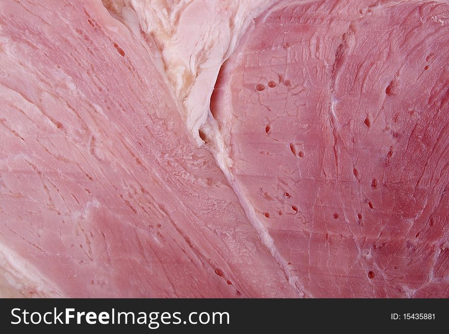 Smoked leg christmas ham close up background