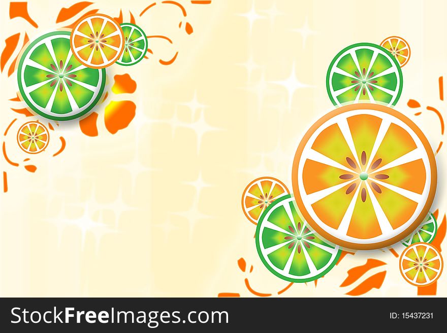 Abstract background with orange segments