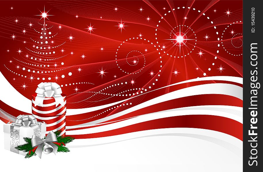 Illustrated background for Christmas, horizontal. Illustrated background for Christmas, horizontal