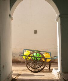 Water Crisis In India, People Using Water Cart To Get The Water From Far Places Stock Image