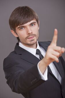 Businessman Pointing With Finger Stock Images Businessman Pointing With Finger Stock Images