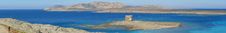 La Pelosa Beach In Sardinia, Italy - Panorama Royalty Free Stock Photo La Pelosa Beach In Sardinia, Italy - Panorama Royalty Free Stock Photo