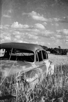 Old Car On The Prairies Royalty Free Stock Photography Old Car On The Prairies Royalty Free Stock Photography