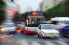 High Speed Bus Radiant Rays Stock Image High Speed Bus Radiant Rays Stock Image
