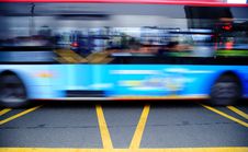 High Speed And Blurred Bus Trails Stock Image High Speed And Blurred Bus Trails Stock Image