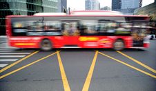 High Speed And Blurred Bus Royalty Free Stock Image High Speed And Blurred Bus Royalty Free Stock Image