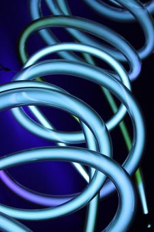 Blue Neon Swirls Stock Images