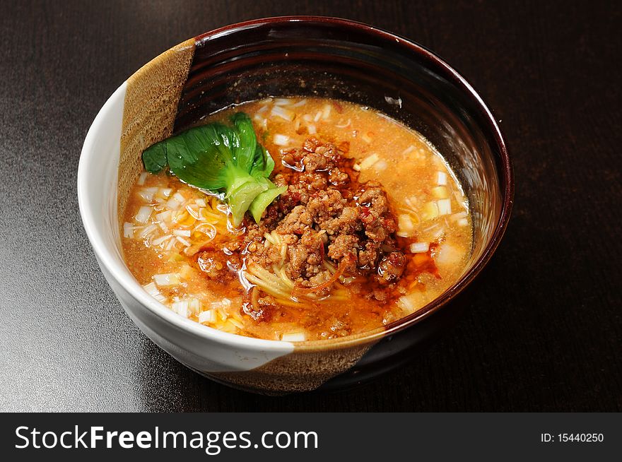 Chinese noodles on the table