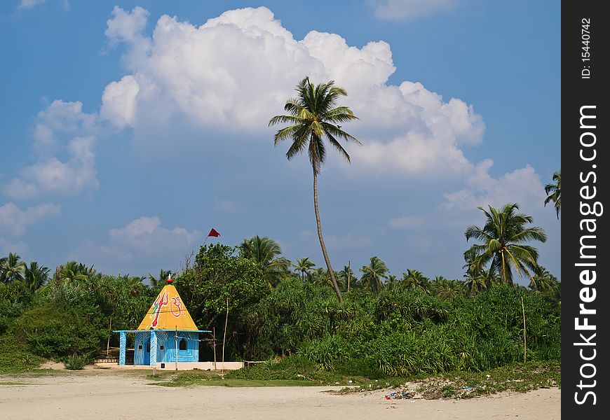 Indian Chapel On A Beach