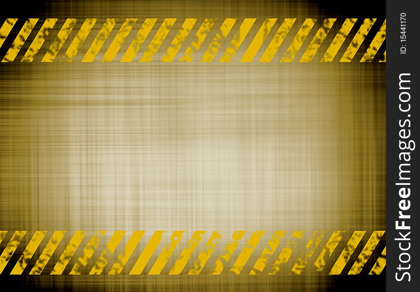 Old caution texture with yellow lines, Space to insert text or design. Old caution texture with yellow lines, Space to insert text or design