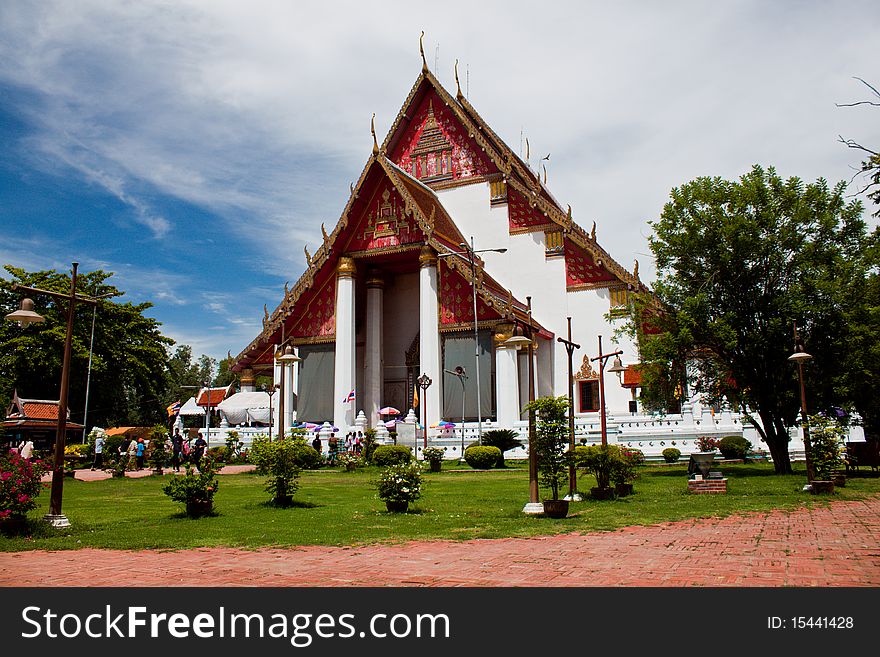 Phra Mongkhonbophit Shrine is famous for Ayutthaya province ,Thailand