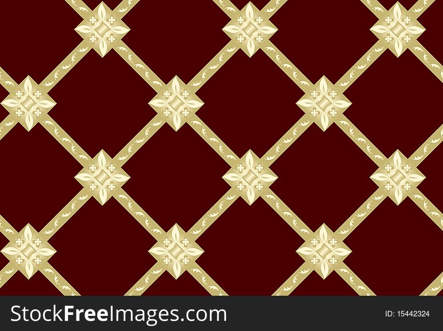 Seamless Vector Brown Texture With Rhombuses