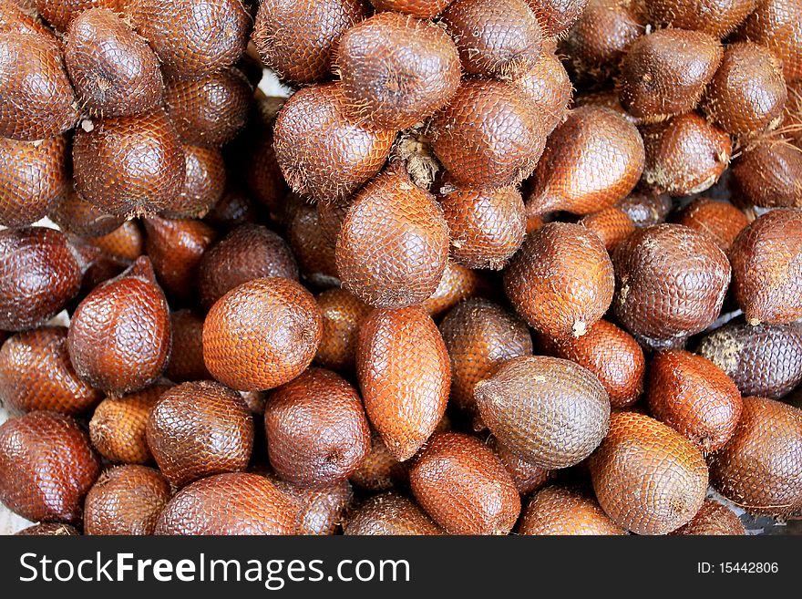 A group of salak asian fruit