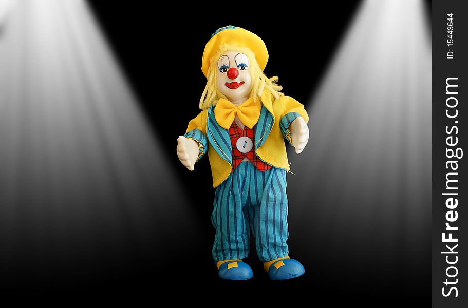 Isolated figure funny little clown