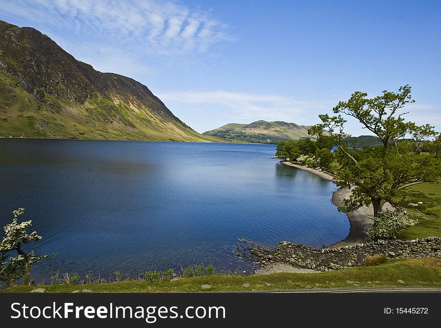Spectacular shot of beautiful Buttermere lake in Cumbria England. Spectacular shot of beautiful Buttermere lake in Cumbria England