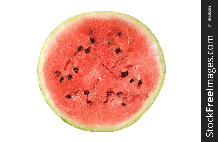 Watermelon slice isolated on white.