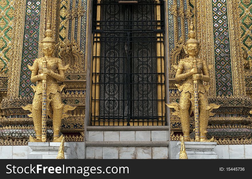 The Golden Guardians Of The Emerald Buddha Temple