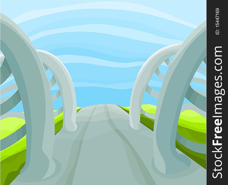 Abstract background with a road