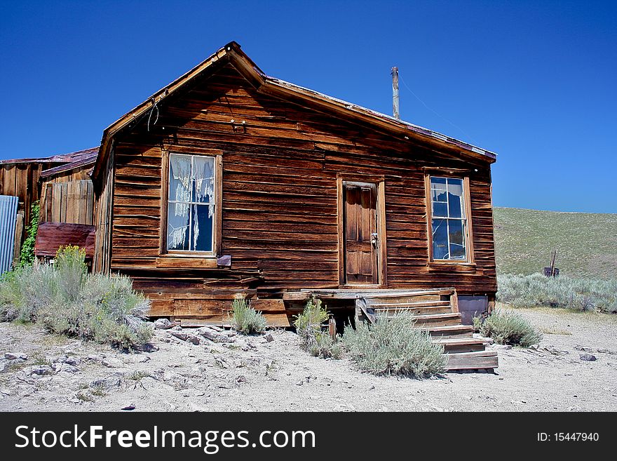 An abandoned house in a ghost town. An abandoned house in a ghost town.