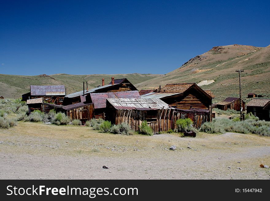 The old buildings of an abandoned town. The old buildings of an abandoned town.