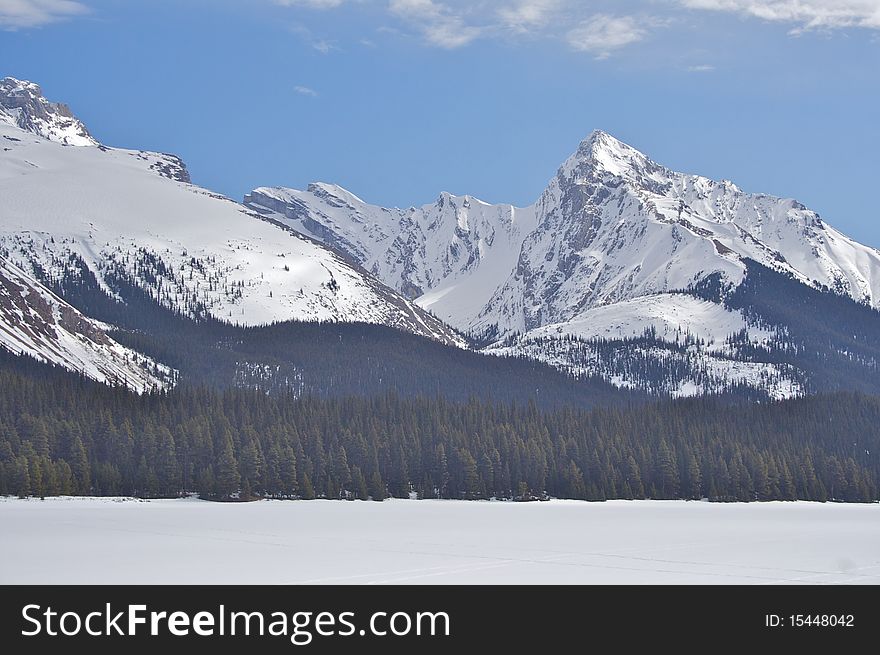 Frozen Lake And Mountain