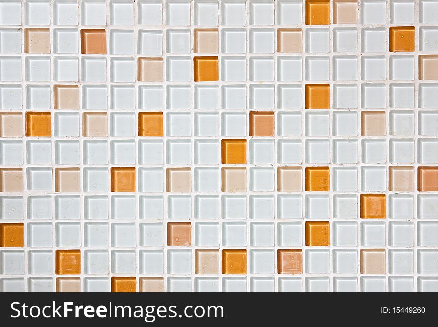 Orange mosaic pattern for background. Orange mosaic pattern for background