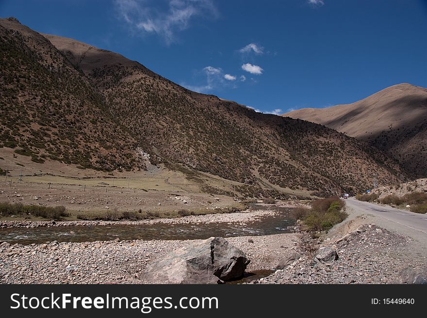 Tibet landscape in western part of china