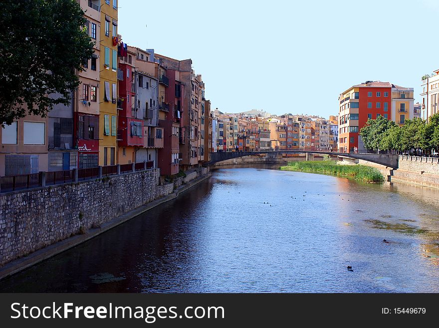 Touristic city of Girona in Spain. Touristic city of Girona in Spain