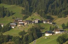 Mountain Village In Austrian Alps Royalty Free Stock Photo Mountain Village In Austrian Alps Royalty Free Stock Photo