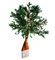 Tree With Usb Plug Royalty Free Stock Image Tree With Usb Plug Royalty Free Stock Image