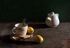 Still Life With A Not Pour Tea Royalty Free Stock Photo