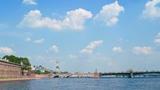 Urban Landscape With River Neva Royalty Free Stock Images Urban Landscape With River Neva Royalty Free Stock Images
