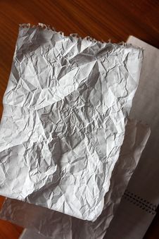 Blank Crumpled Paper Royalty Free Stock Photography