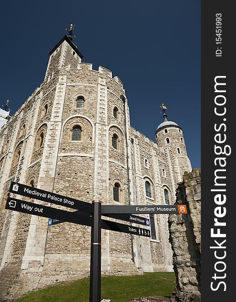 White Tower in the Tower of London, England