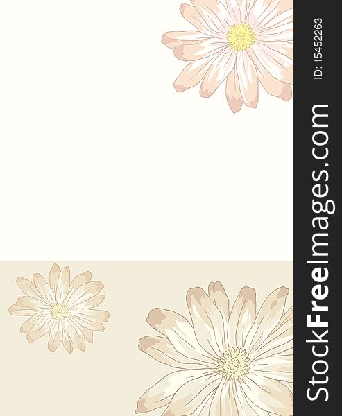 Floral card with empty space for your text