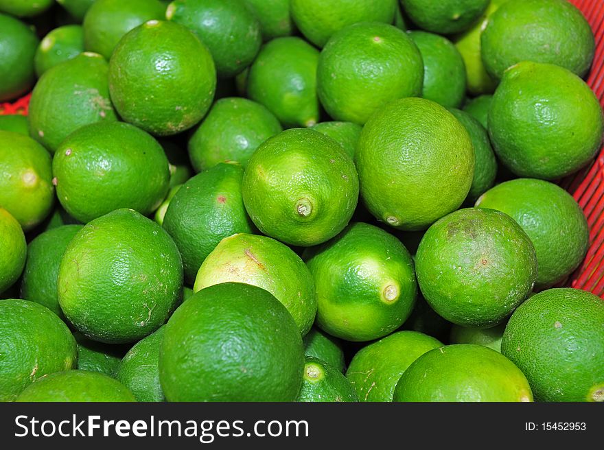 Green Lime In The Market