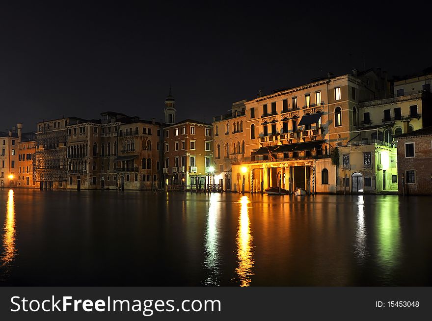 Venice grand channel during the night time.