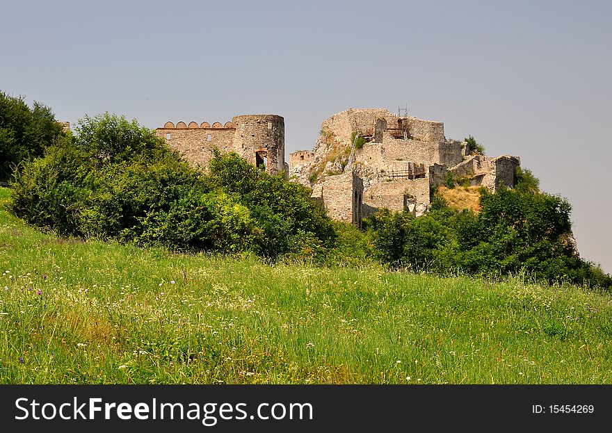 Ruins of Devin castle in Slovak Republic
