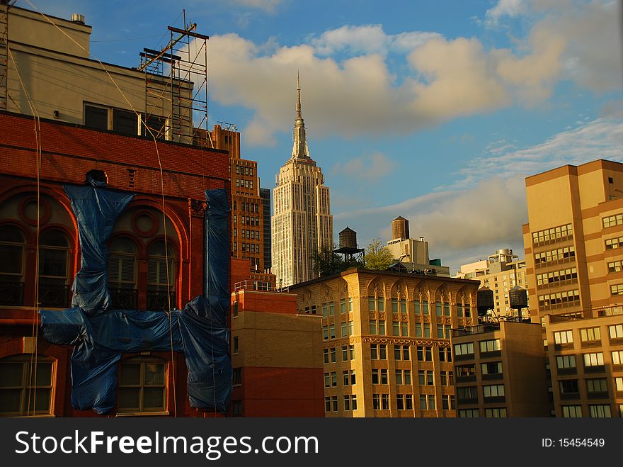 New York. Empire State Building At Dusk