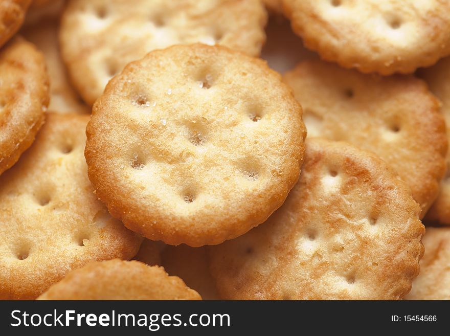 Small round cookies and crackers