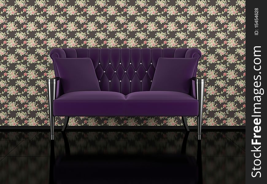 Classic Violet Sofa Indoor