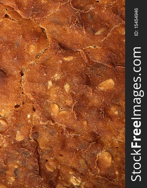 Brown dark bread texture background