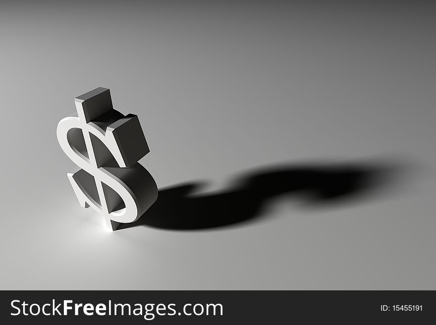 3d/Tridimensional dollar symbol with shadow
Author: Svilen.milev