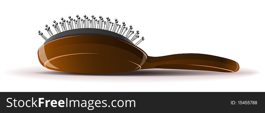 Comb  broom on white background illustration