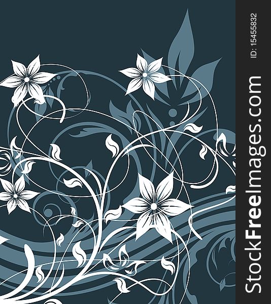 Abstract floral background for design